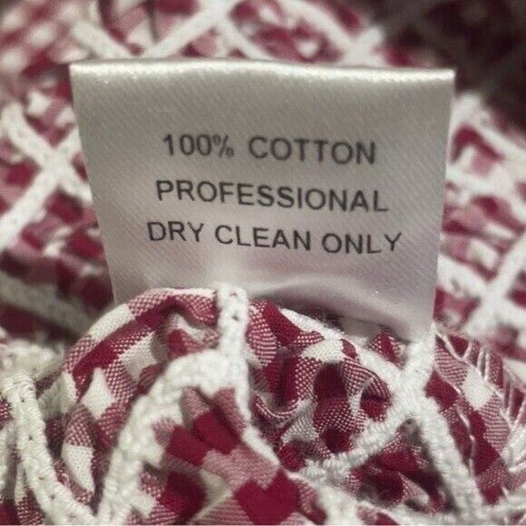 Petersyn Mini Benson Gingham Off-Shoulder Dress XS Red/White NWT - Picture 9 of 15